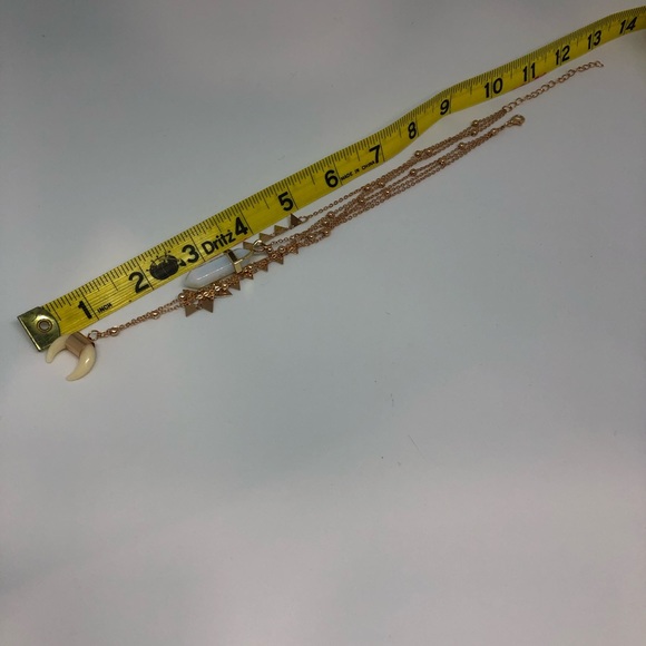 ๐๐Bohemian 3 layered opal stone gold necklace - Picture 6 of 6